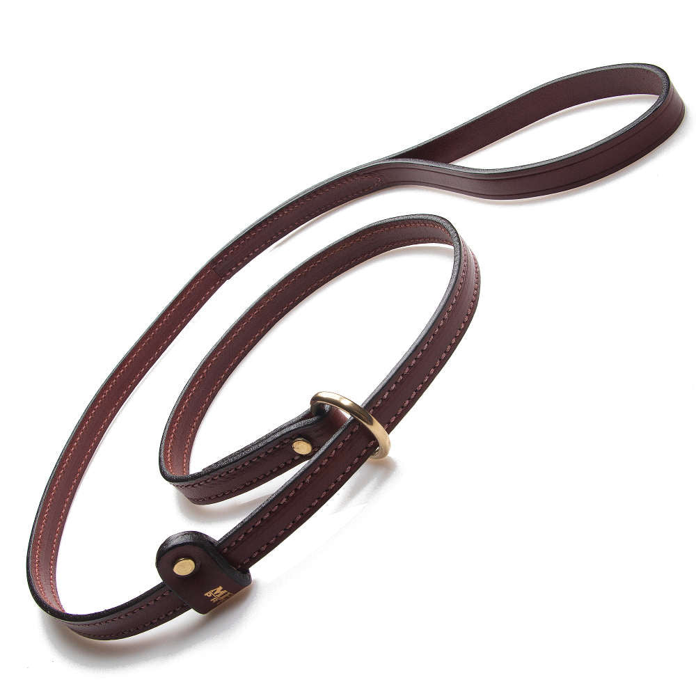 Leather Slip Leash - Chestnut