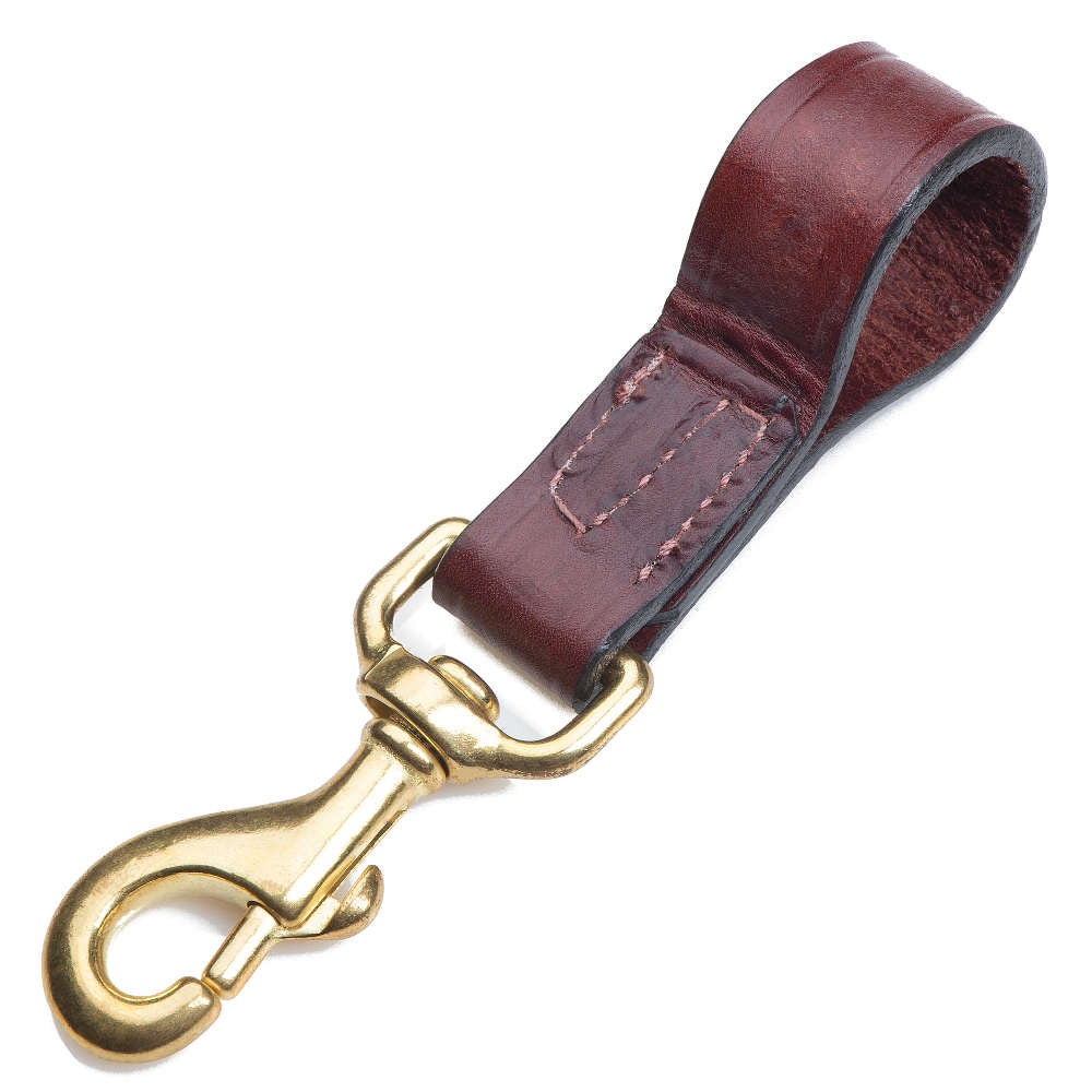 Leather Belt Snap - Chestnut