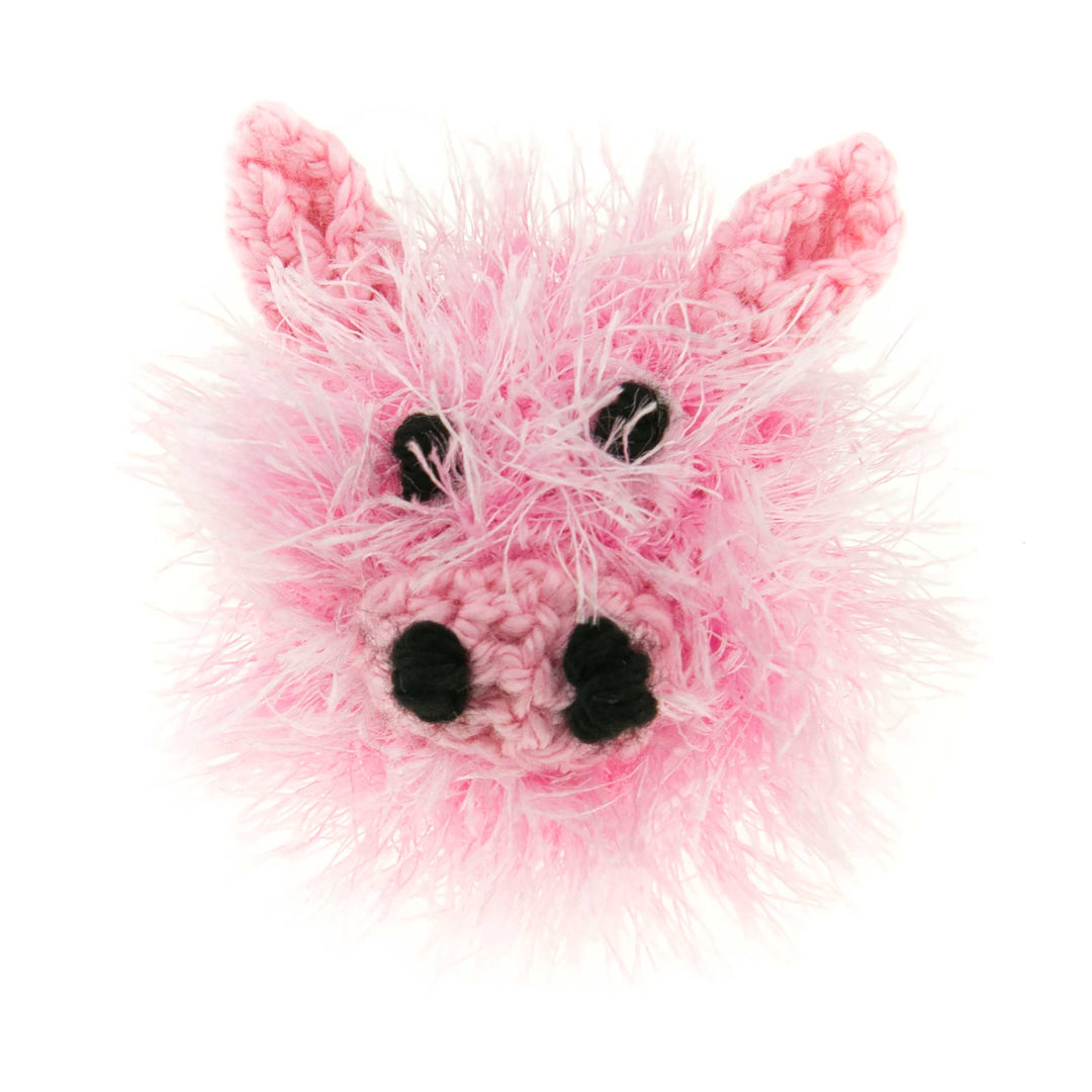 BallHead Pig - Handmade Squeaky Dog Toy