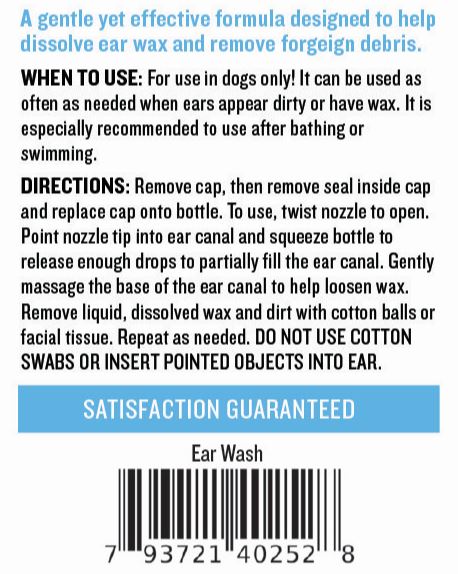 Ear Wash - 4 oz.