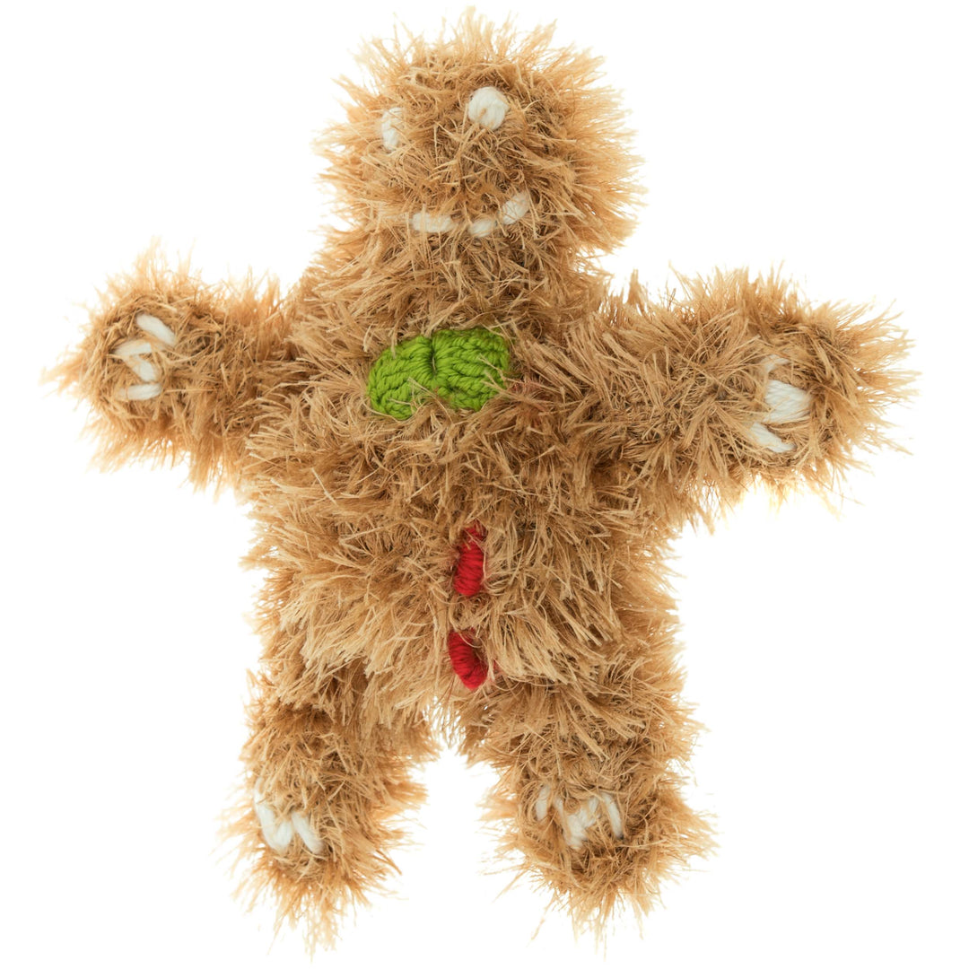 Gingerbread Man - Handmade Squeaky Dog Toy